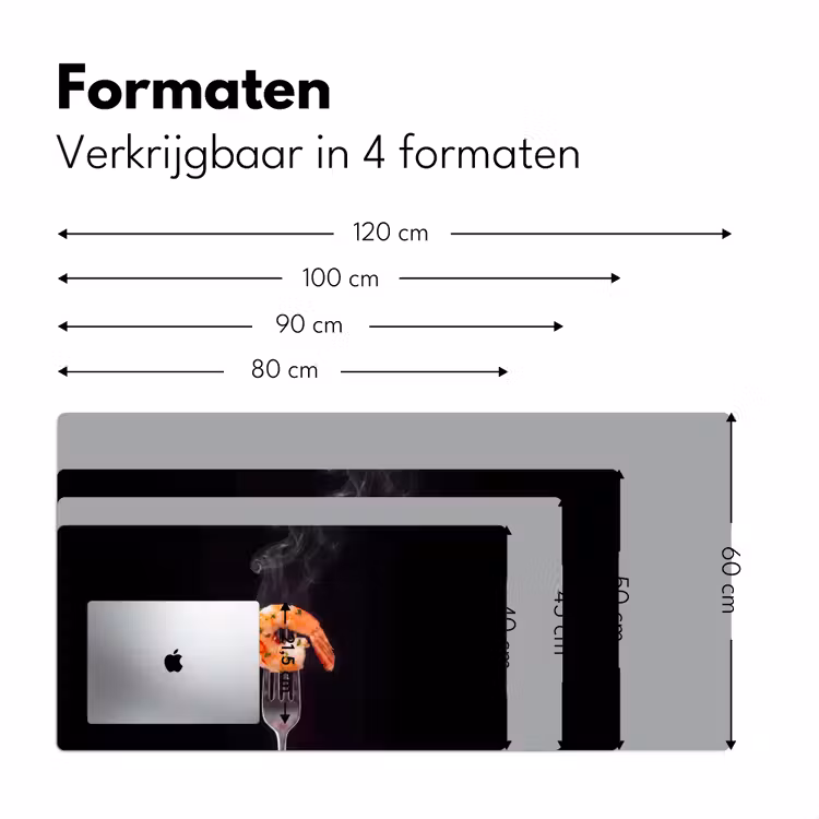 Bureau onderlegger - Eten - Garnaal - Vork — 8