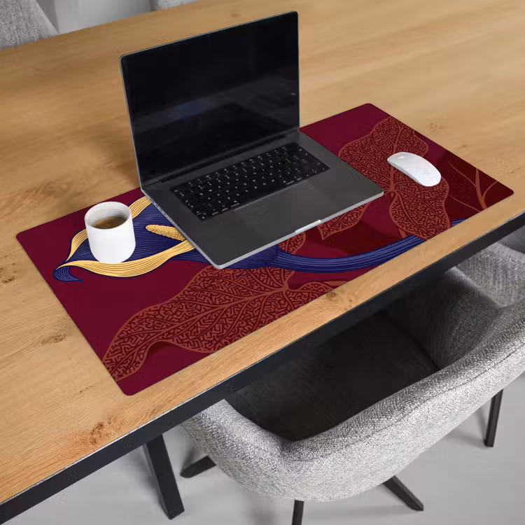 Bureau onderlegger - Bloemen - Modern - Paars — 3
