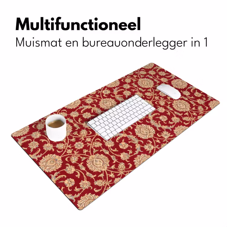 Bureau onderlegger - Patroon - Bloem - Klassiek - Oosters - Rood — 7