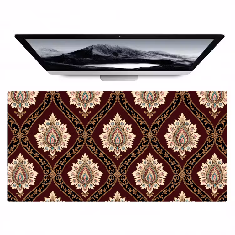 Bureau onderlegger - Patroon - Bloemmotief - Decoratie - Klassiek - Rood — 1