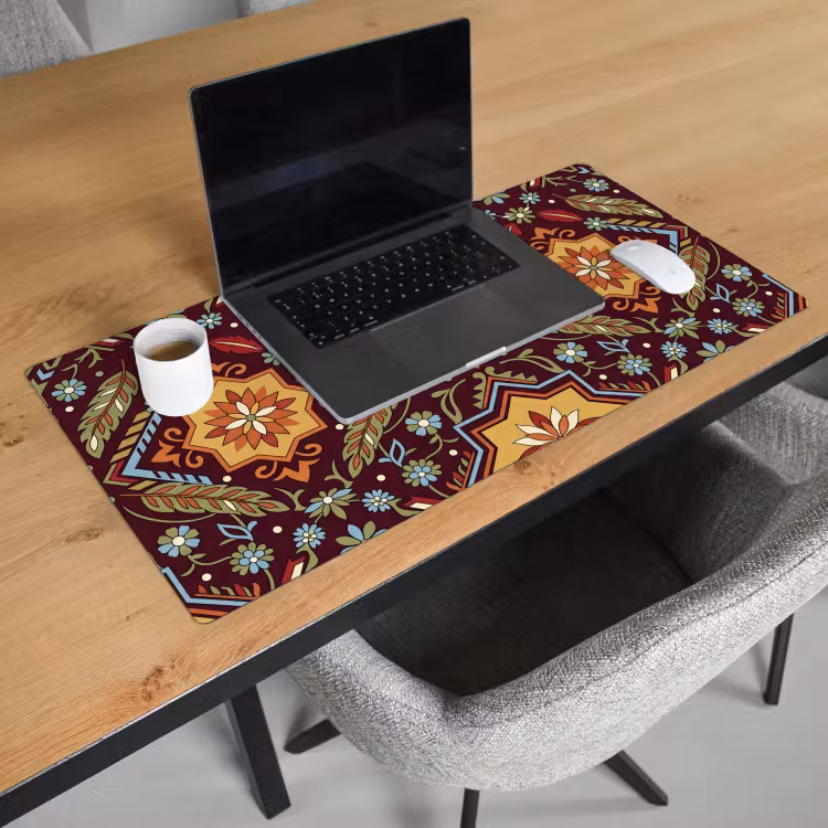 Bureau onderlegger - Patroon - Floraal - Geometrisch - Kleurrijk - Decoratie — 3