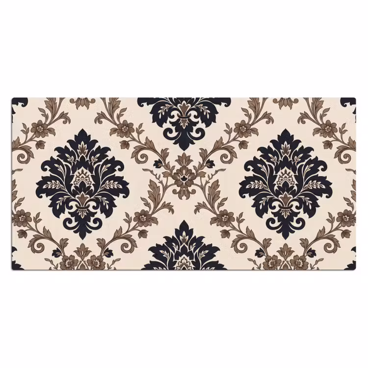Bureau onderlegger - Patroon - Floraal - Klassiek - Beige-blauw — 2