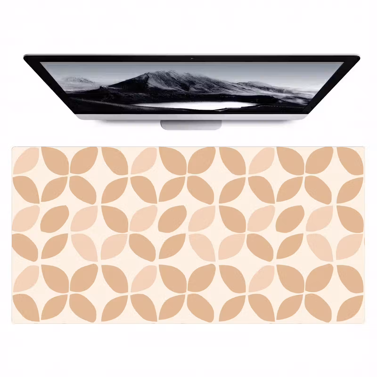 Bureau onderlegger - Beige - Bladeren - Minimalistisch - Patroon — 1