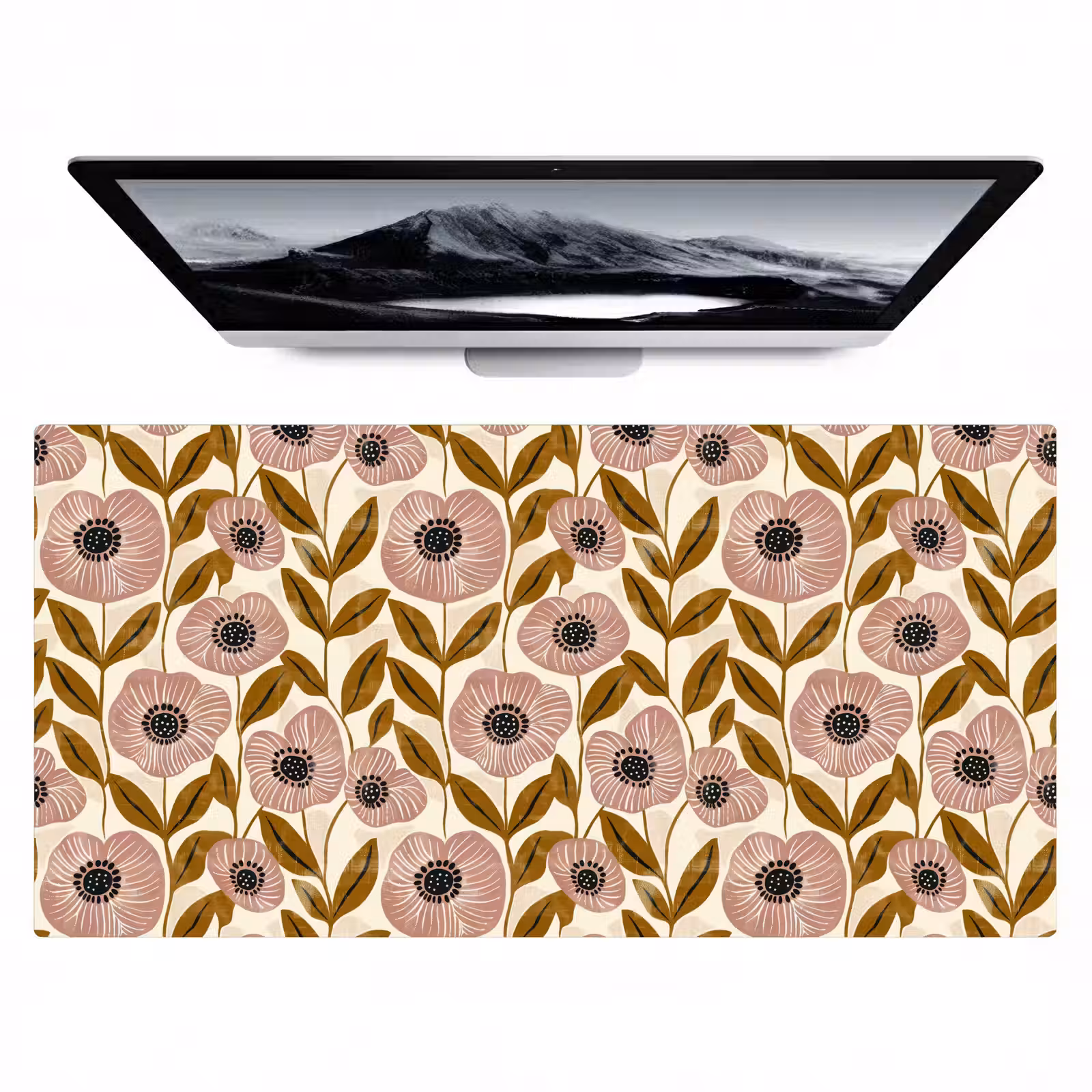Bureau onderlegger - Dustyroze - Bloemen - Grafisch - Patroon — 1