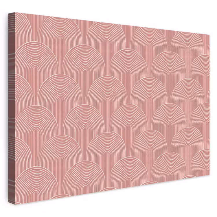 Buiten canvas - Oudroze - Bogen - Deco - Lijnen — 1