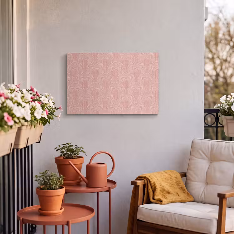 Buiten canvas - Oudroze - Bogen - Deco - Lijnen — 3
