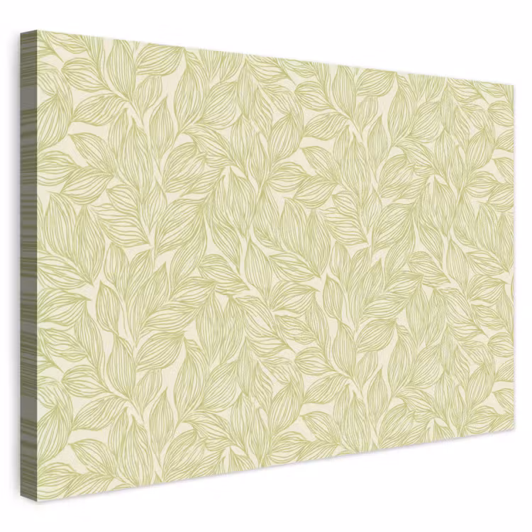 Buiten canvas - Saliegroen - Botanisch - Bladeren - Handgetekend - Patroon — 1
