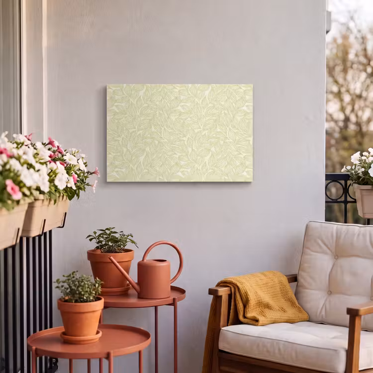 Buiten canvas - Saliegroen - Botanisch - Bladeren - Handgetekend - Patroon — 3