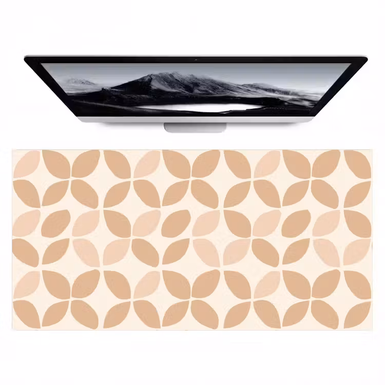 Bureau onderlegger - Beige - Bladeren - Minimalistisch - Patroon — 1