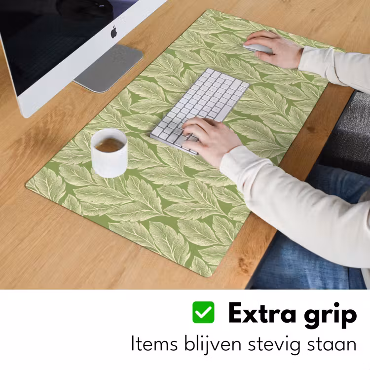 Bureau onderlegger - Groen - Botanisch - Bladeren - Vintage - Patroon — 6