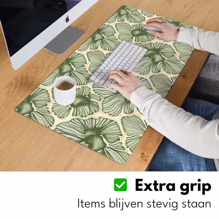 Bureau onderlegger - Groen - Botanisch - Bloemen - Organisch - Patroon — 6