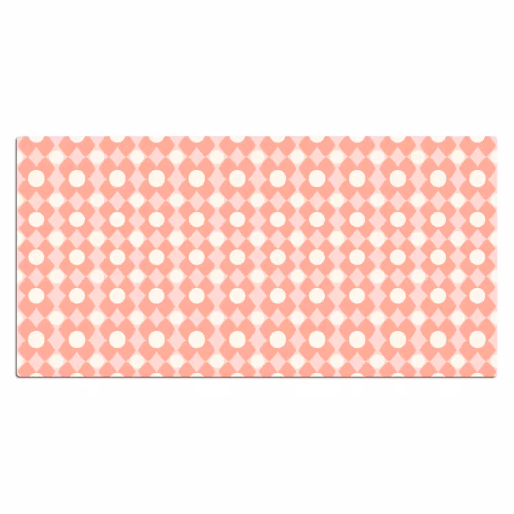 Bureau onderlegger - Koraal - Retro - Geometrisch - Patroon — 2