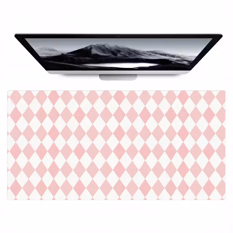 Bureau onderlegger - Lichtroze - Ruiten - Geometrisch - Patroon — 1