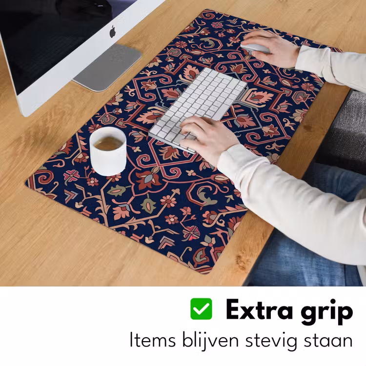 Bureau onderlegger - Patroon - Oosters - Floraal - Blauw - Klassiek — 6