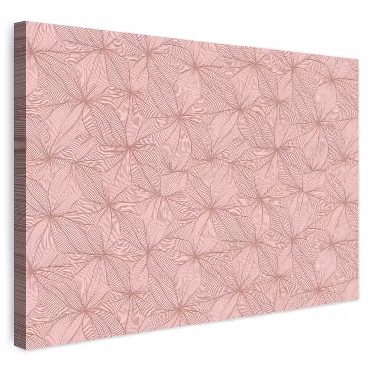 Buiten canvas - oederroze - Bloemen - Reliëf - Textuur — 1