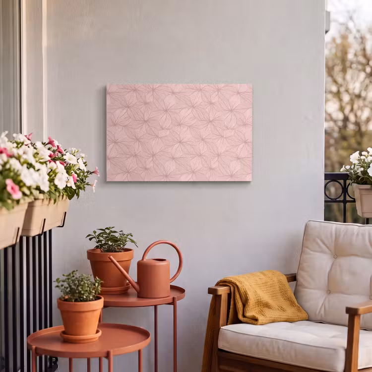 Buiten canvas - oederroze - Bloemen - Reliëf - Textuur — 3