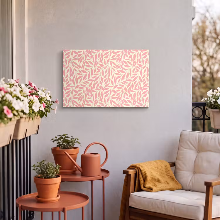 Buiten canvas - Roze - Bladeren - Dynamisch - Patroon — 3