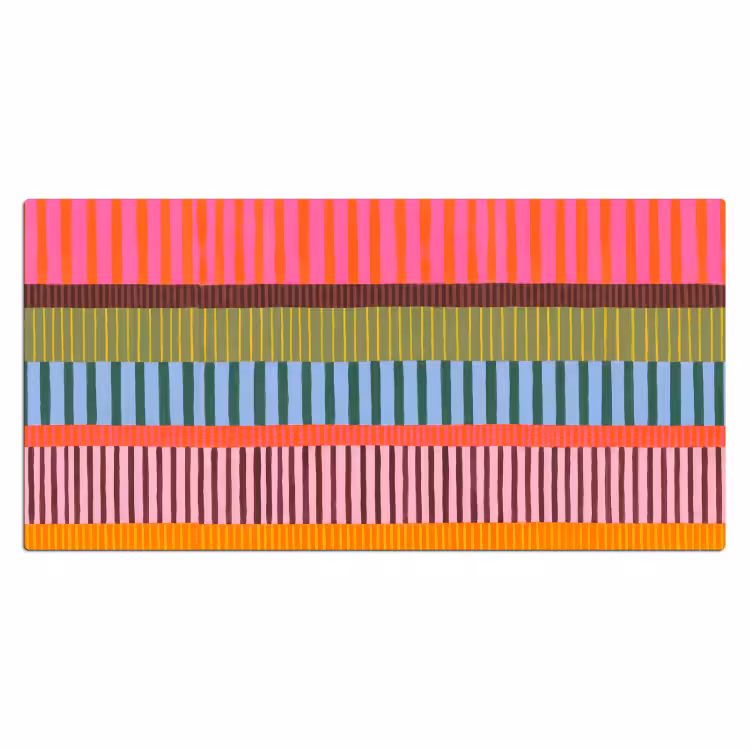 Bureau onderlegger - Abstract - Strepen - Modern - Kleurrijk - Kunst — 2