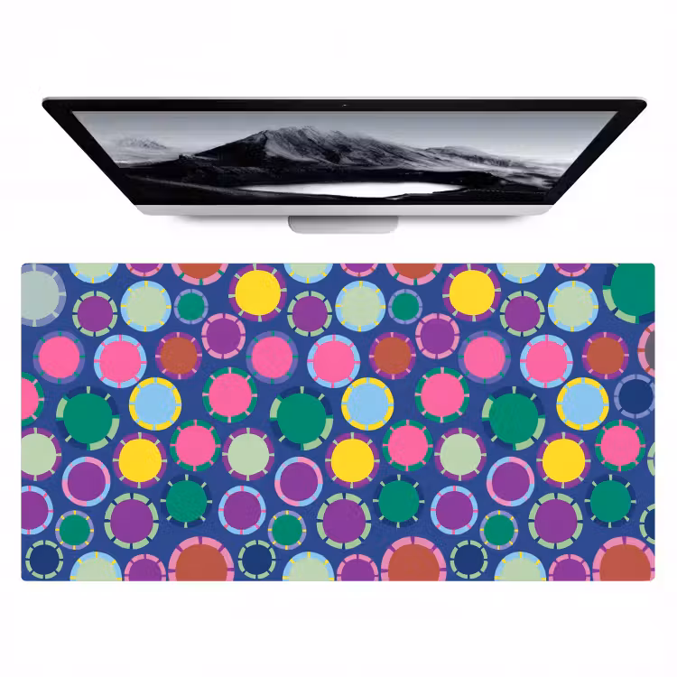 Bureau onderlegger - Patroon - Cirkels - Abstract - Kleurrijk — 1