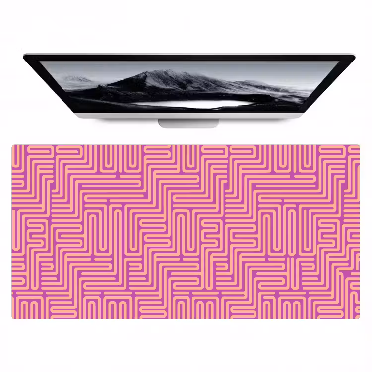 Bureau onderlegger - Patroon - Lijnen - Abstract - Modern - Paars — 1