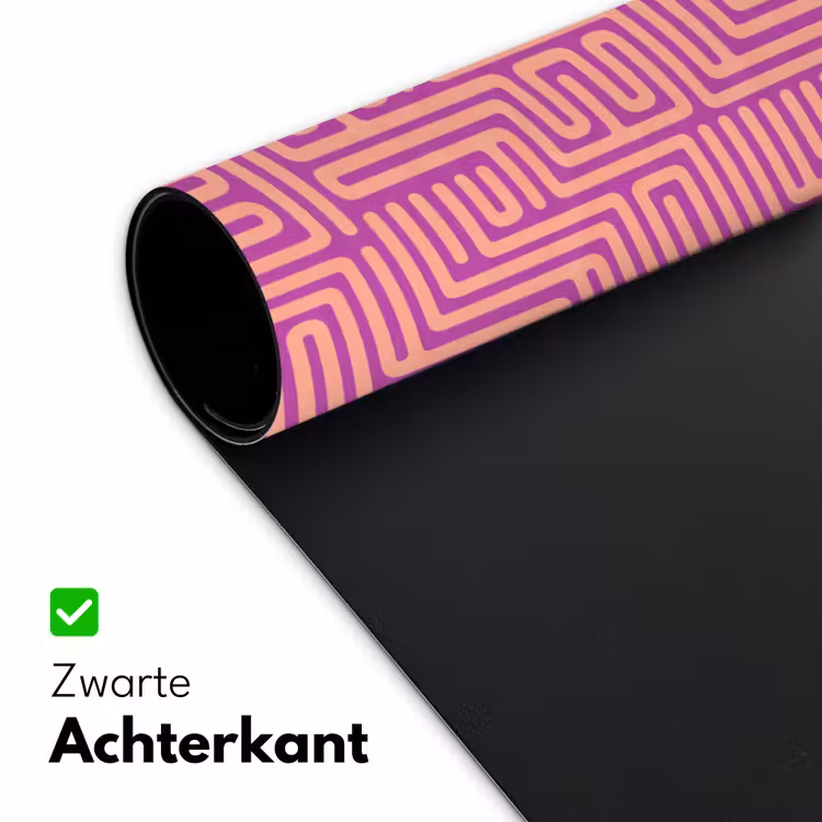 Bureau onderlegger - Patroon - Lijnen - Abstract - Modern - Paars — 5