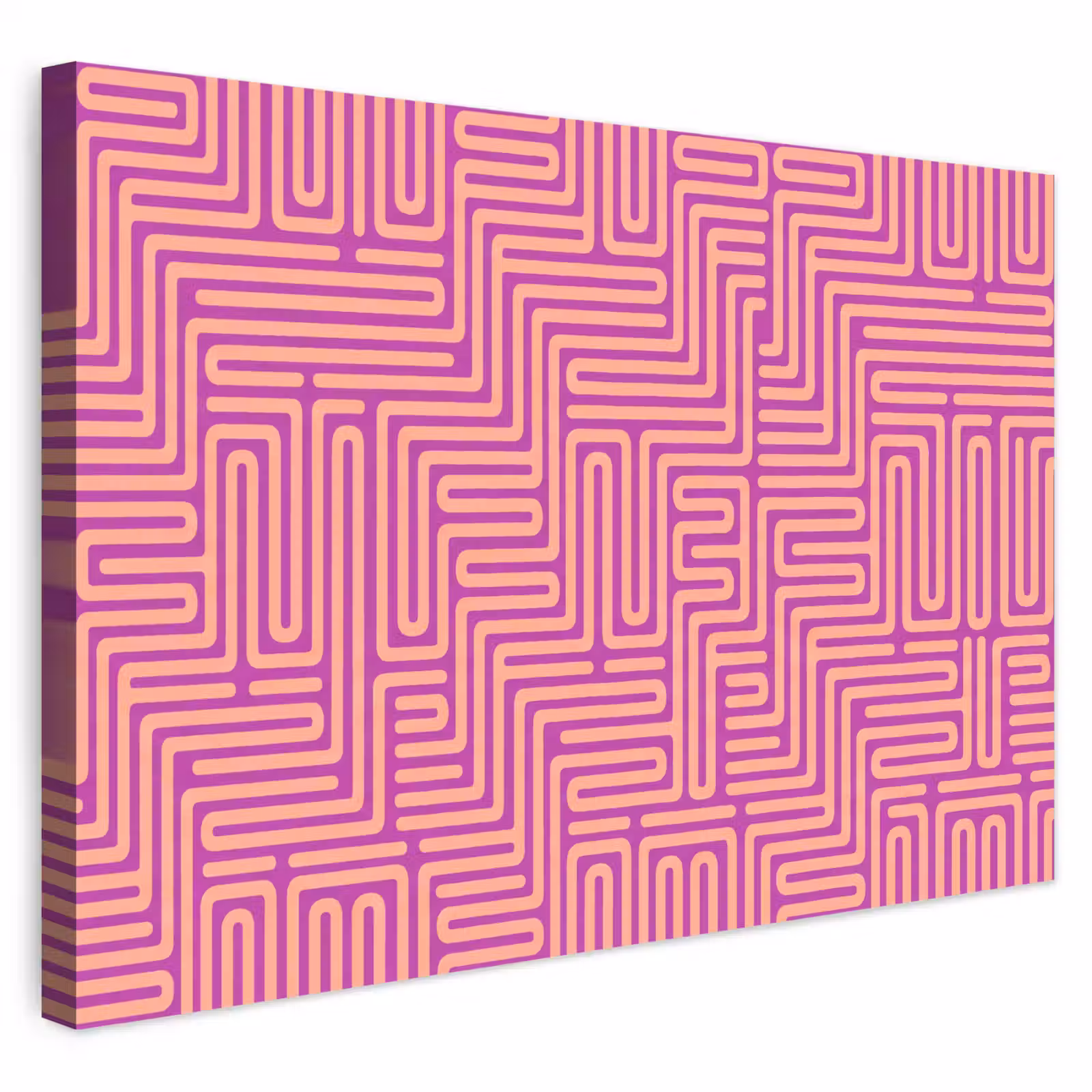 Buiten canvas - Patroon - Lijnen - Abstract - Modern - Paars — 1