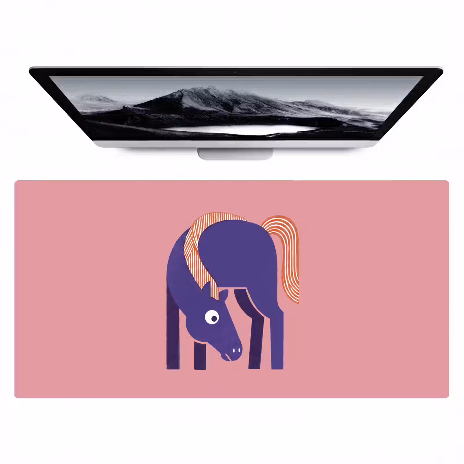 Bureau onderlegger - Paard - Abstract - Dieren - Modern - Blauw — 1