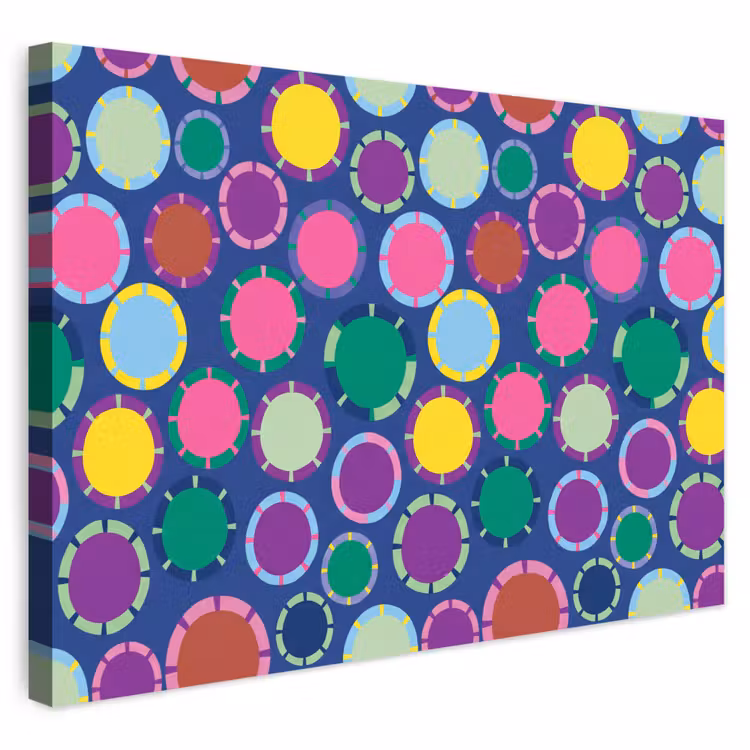 Buiten canvas - Patroon - Cirkels - Abstract - Kleurrijk — 1
