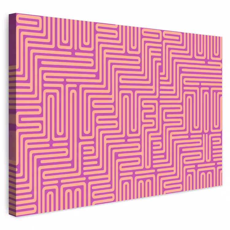 Buiten canvas - Patroon - Lijnen - Abstract - Modern - Paars — 1