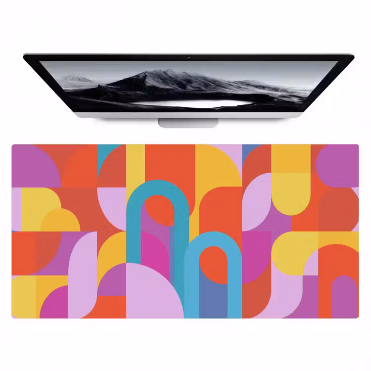 Bureau onderlegger - Abstract - Geometrie - Kleurrijk - Modern - Kunst — 1