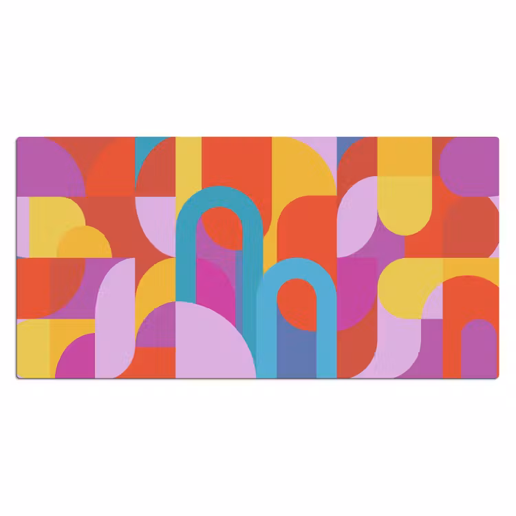 Bureau onderlegger - Abstract - Geometrie - Kleurrijk - Modern - Kunst — 2