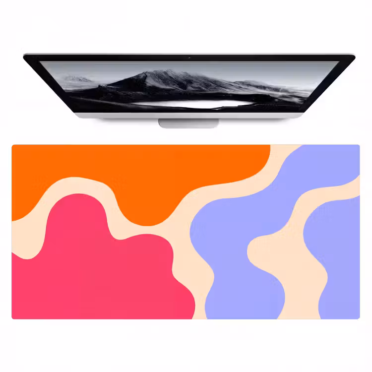 Bureau onderlegger - Abstract - Organische vormen - Design - Modern - Kleurrijk — 1