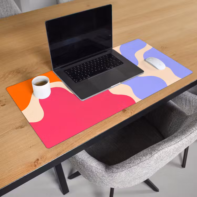 Bureau onderlegger - Abstract - Organische vormen - Design - Modern - Kleurrijk — 3