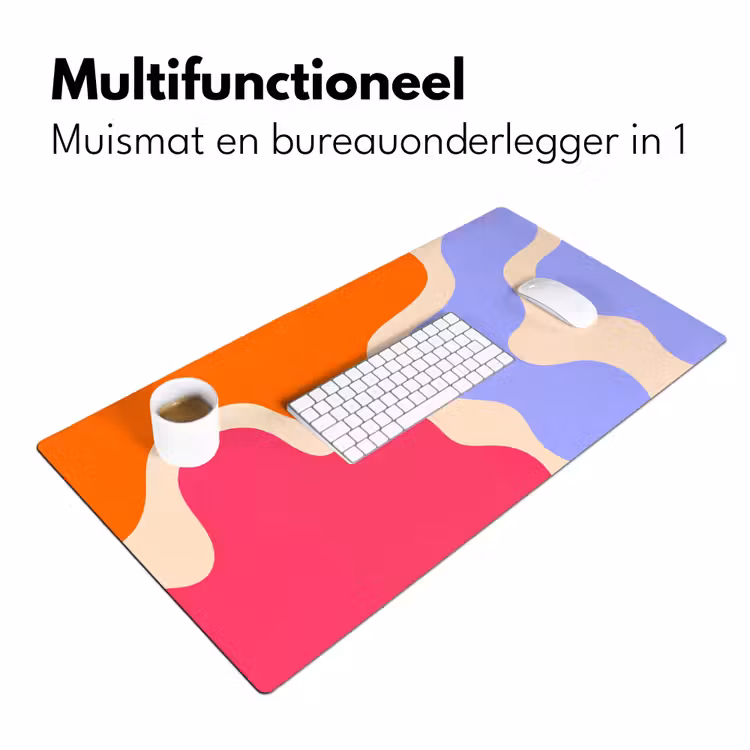 Bureau onderlegger - Abstract - Organische vormen - Design - Modern - Kleurrijk — 7