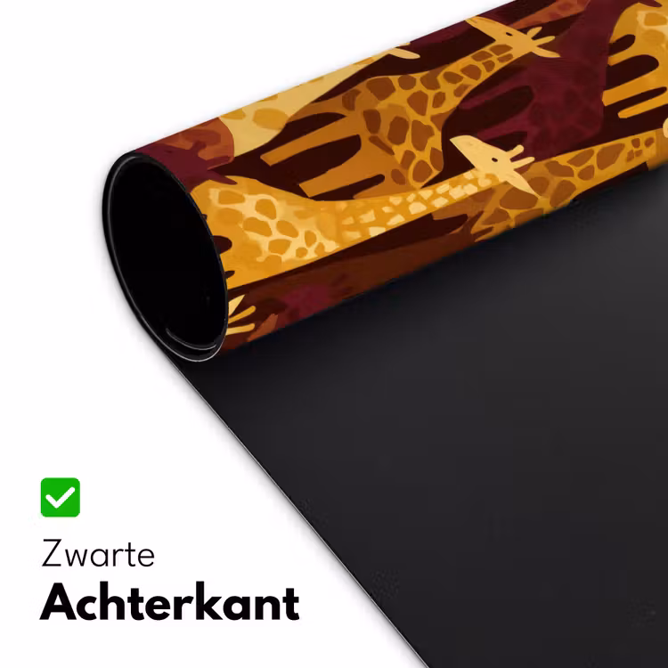 Bureau onderlegger - Bruin - Giraffen - Safari - Patroon — 5
