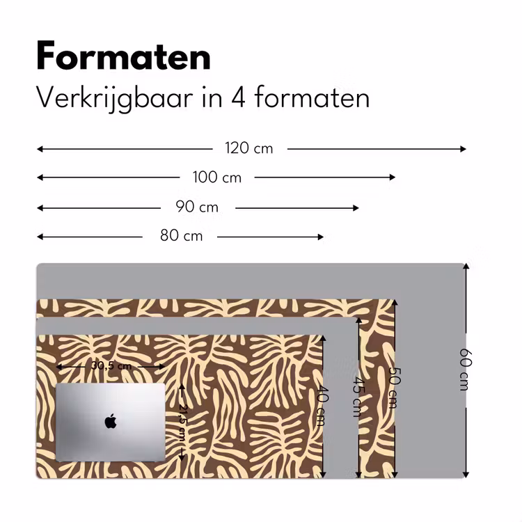 Bureau onderlegger - Bruin - Koraal - Expressief - Patroon — 8