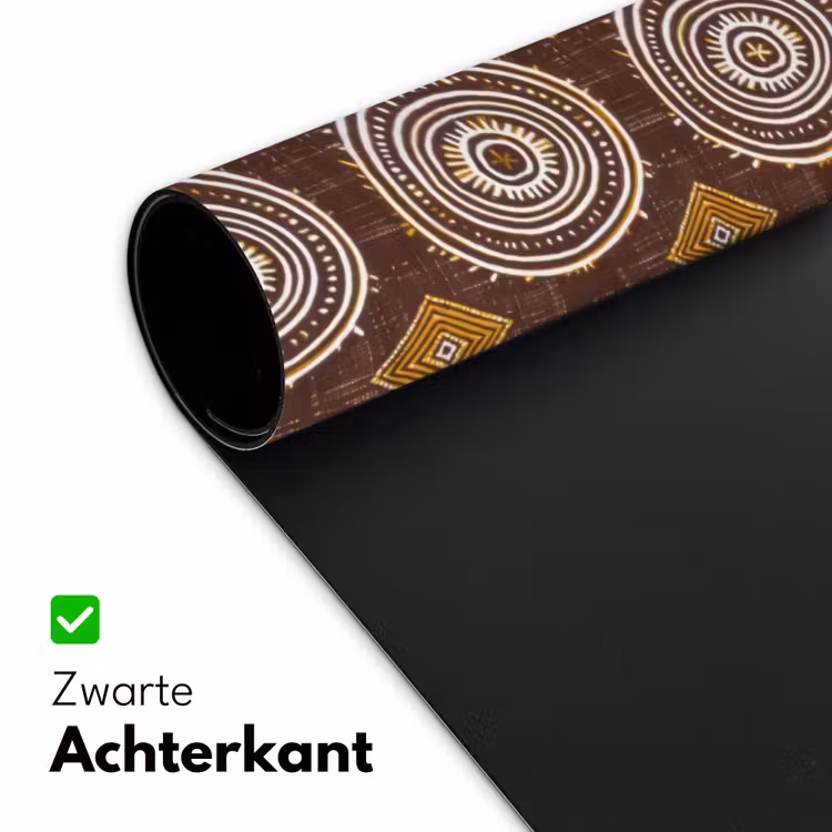 Bureau onderlegger - Chocoladebruin - Etnisch - Tribaal - Cirkels - Patroon — 5