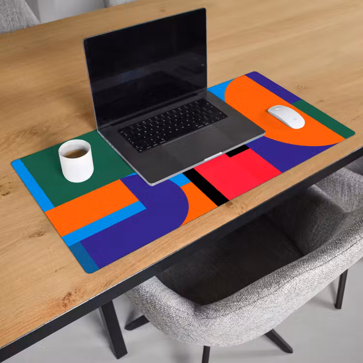 Bureau onderlegger - Geometrisch - Abstract - Vormen - Kleurrijk - Modern — 3