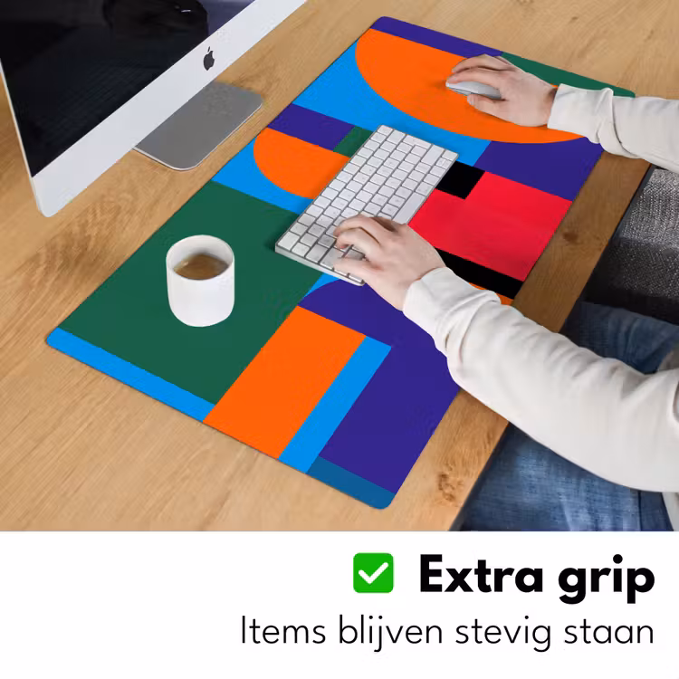 Bureau onderlegger - Geometrisch - Abstract - Vormen - Kleurrijk - Modern — 6