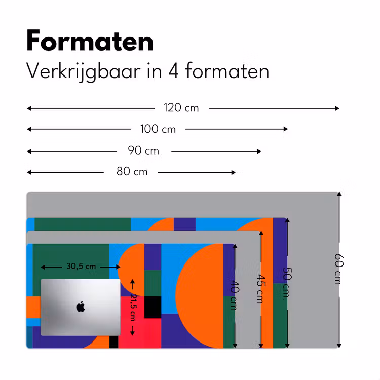 Bureau onderlegger - Geometrisch - Abstract - Vormen - Kleurrijk - Modern — 8