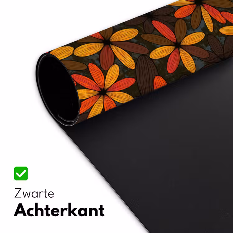 Bureau onderlegger - Oranje - Retro - Bloemen - Herfst — 5