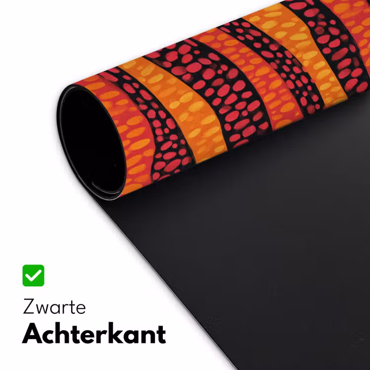 Bureau onderlegger - Oranje - Roze - Expressief - Patroon — 5