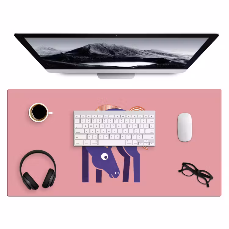 Bureau onderlegger - Paard - Abstract - Dieren - Modern - Blauw — 4