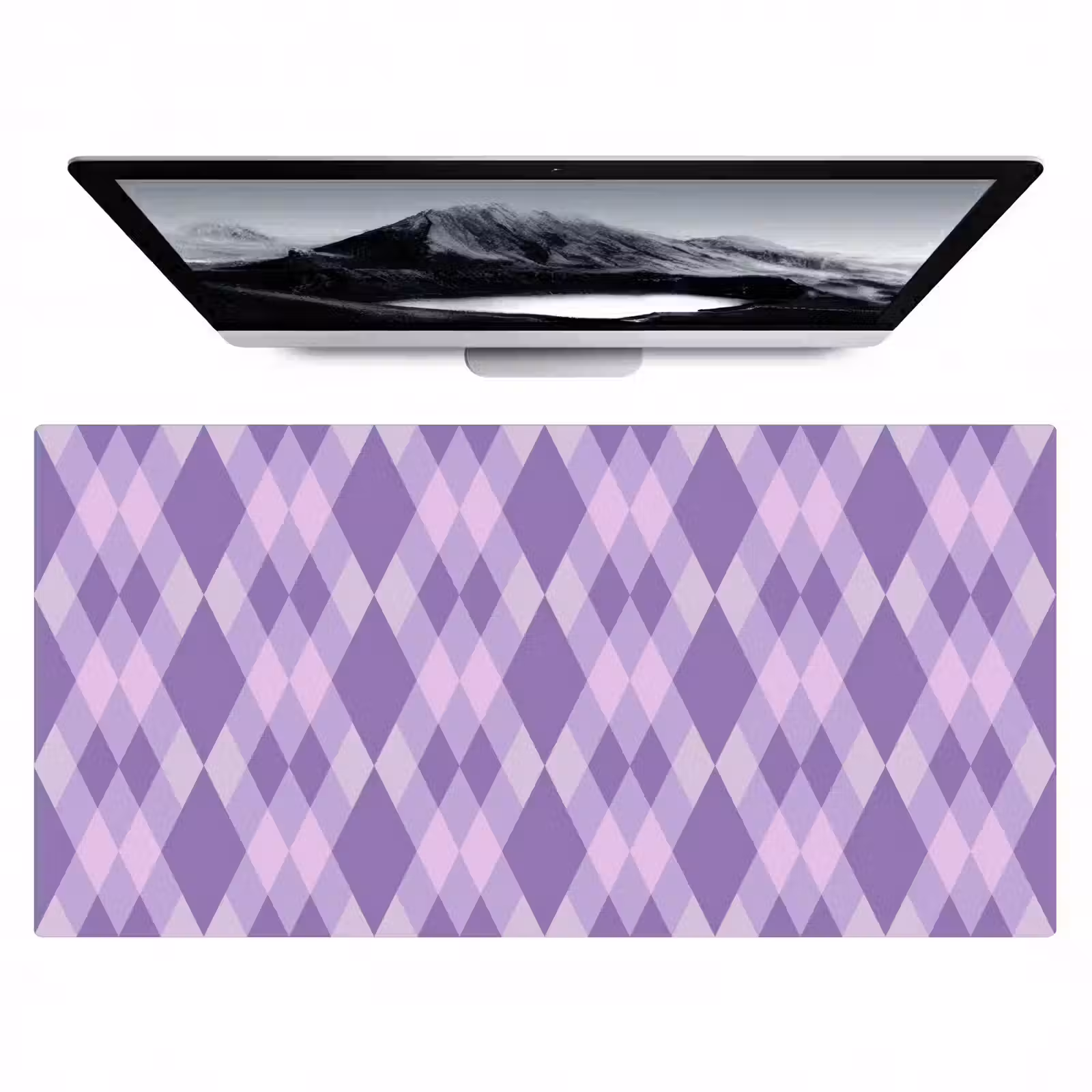 Bureau onderlegger - Paars - Geometrisch - Ruiten - Argyle - Patroon — 1