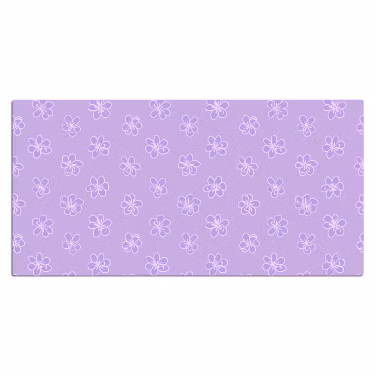 Bureau onderlegger - Lila - Botanisch - Bloemen - Handgetekend - Patroon — 2