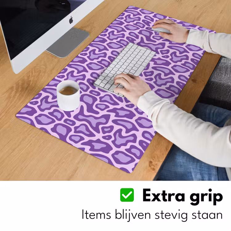 Bureau onderlegger - Paars - Abstract - Luipaard - Vlekken - Groovy - Patroon — 6