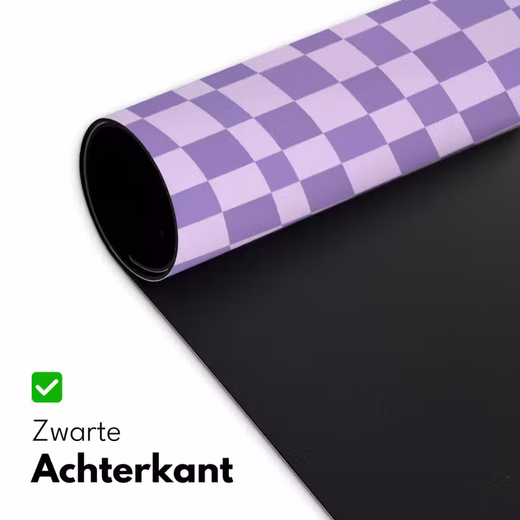 Bureau onderlegger - Paars - Geometrisch - Dambord - Blokken - Patroon — 5