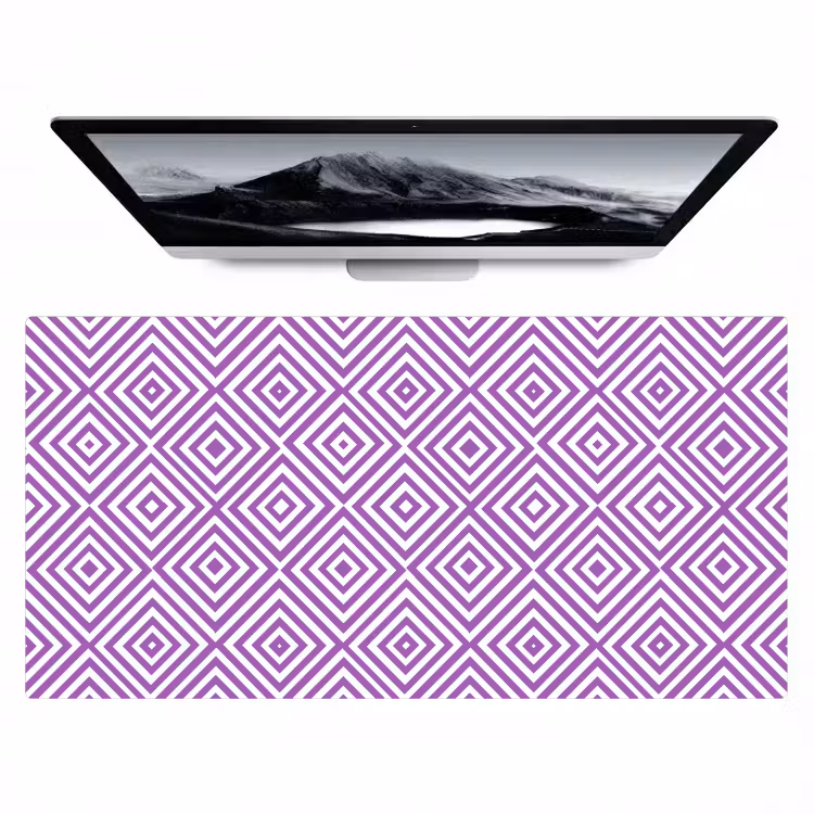 Bureau onderlegger - Paars - Geometrisch - Ruiten - Concentrisch - Patroon — 1