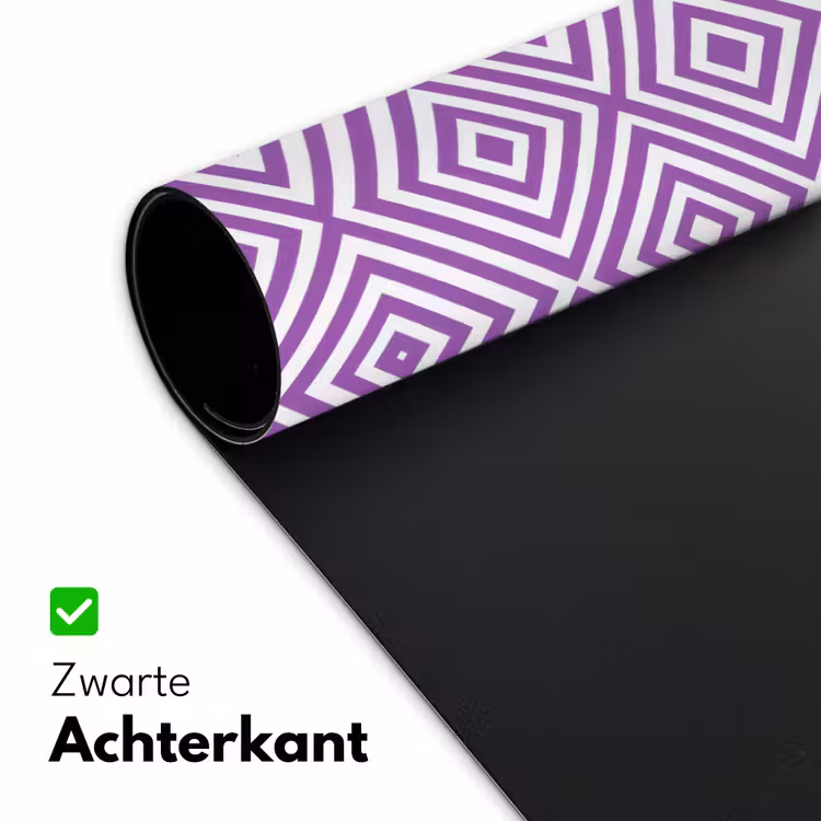 Bureau onderlegger - Paars - Geometrisch - Ruiten - Concentrisch - Patroon — 5