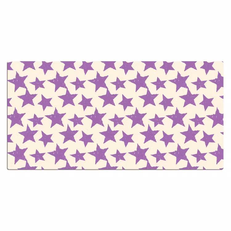 Bureau onderlegger - Paars - Geometrisch - Sterren - Stempel - Patroon — 2